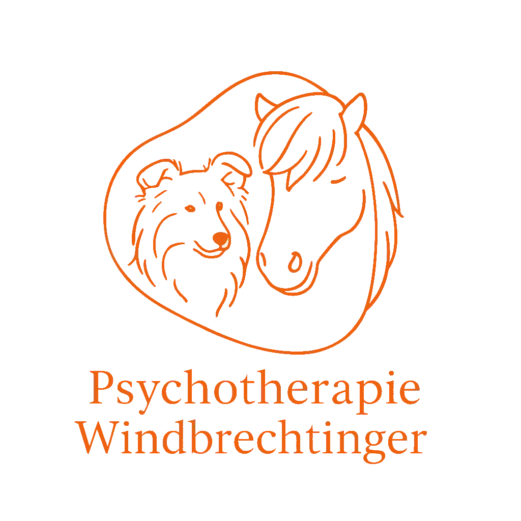 Psychotherapie Windbrechtinger Logo mit Hund und Pferd